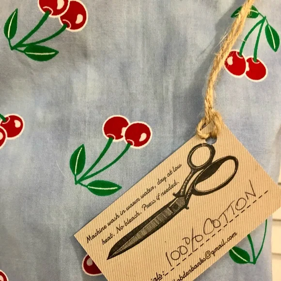 Andys Aprons - not so basic.  “Cherries” - Picture 2 of 5